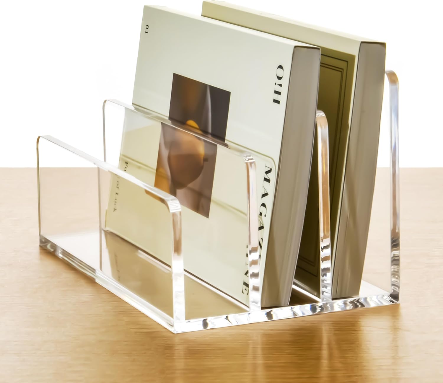 Home Office Organization - Clear Acrylic Mail Holder with 3