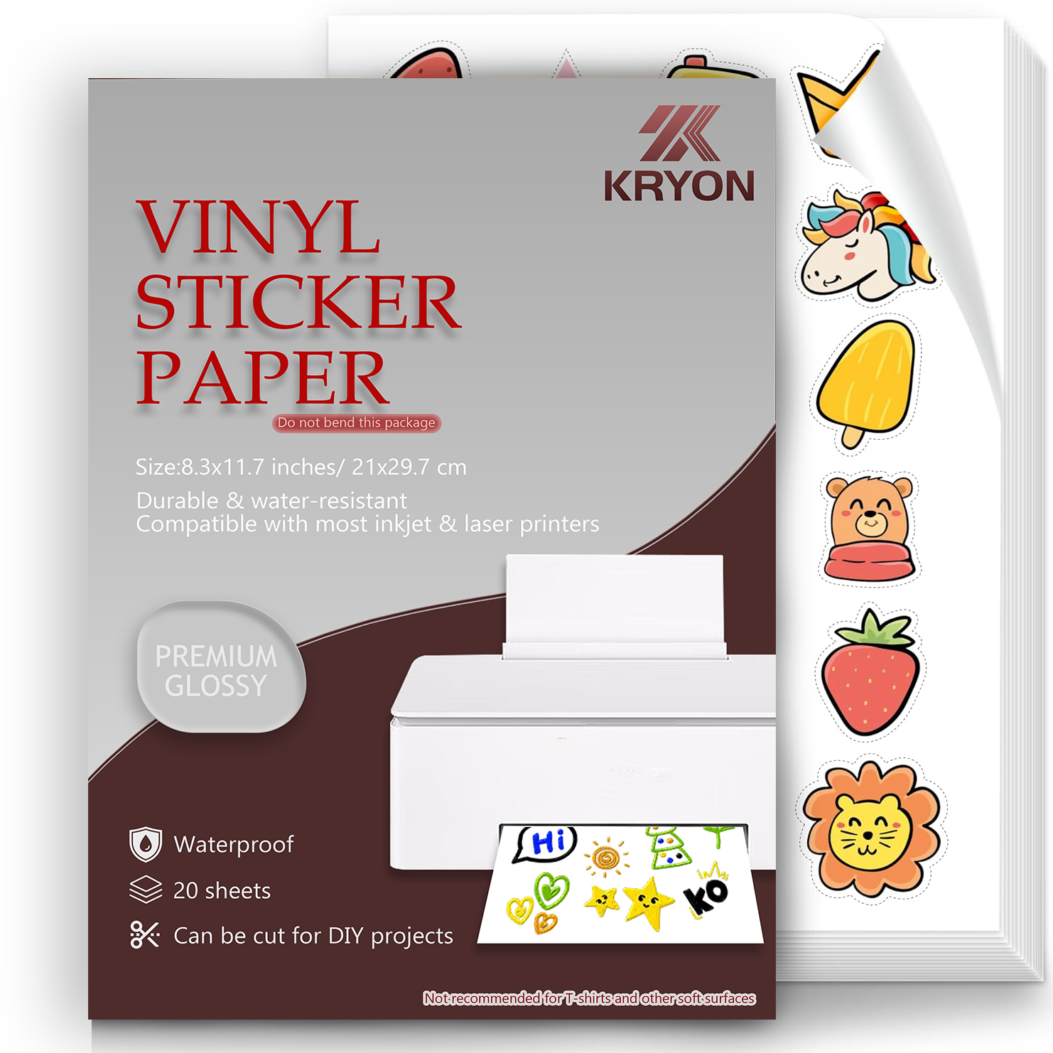 Label Maker Machine - Glossy White Printable Vinyl Sticker Paper