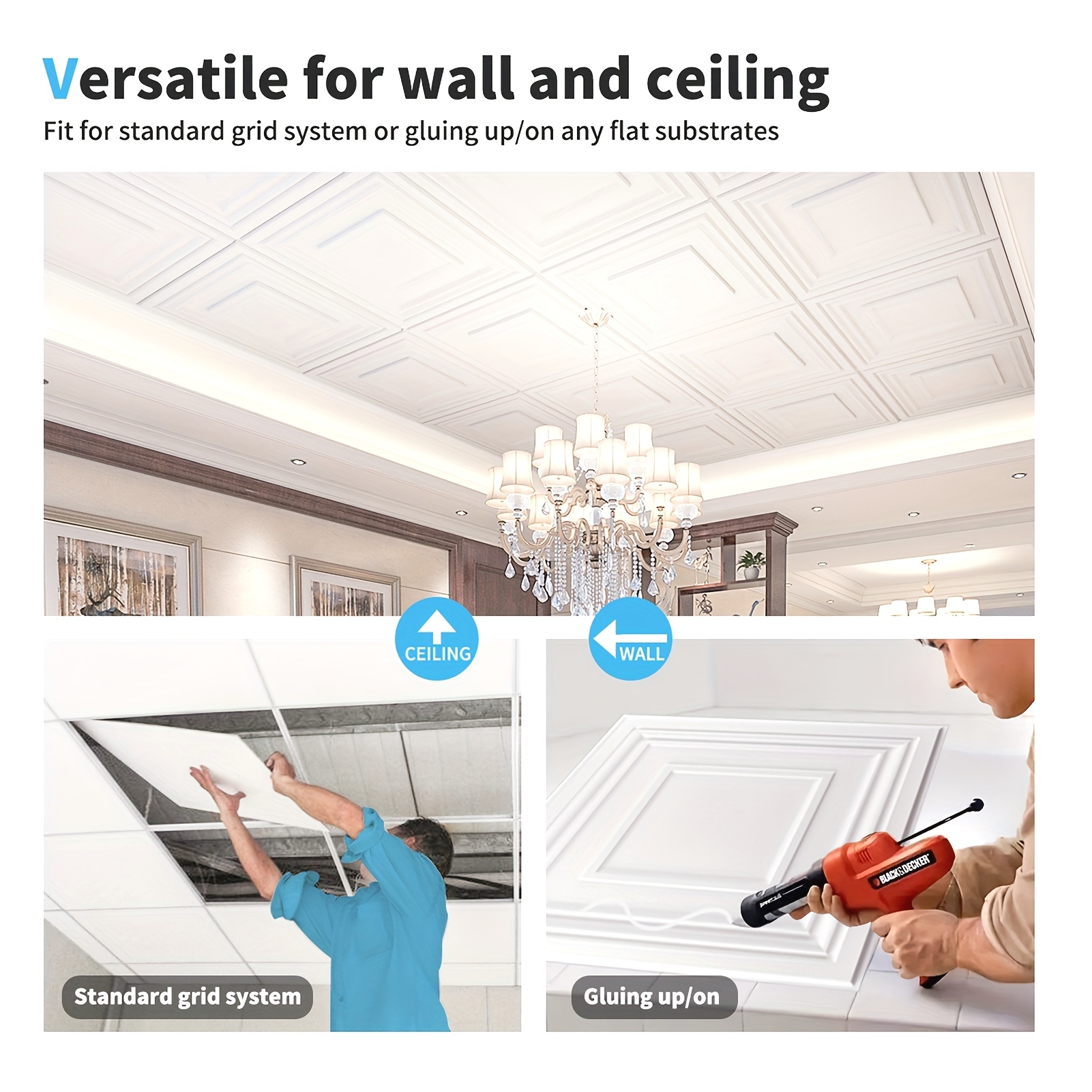 Home Office Or - PVC 3D Drop Ceiling Tiles &