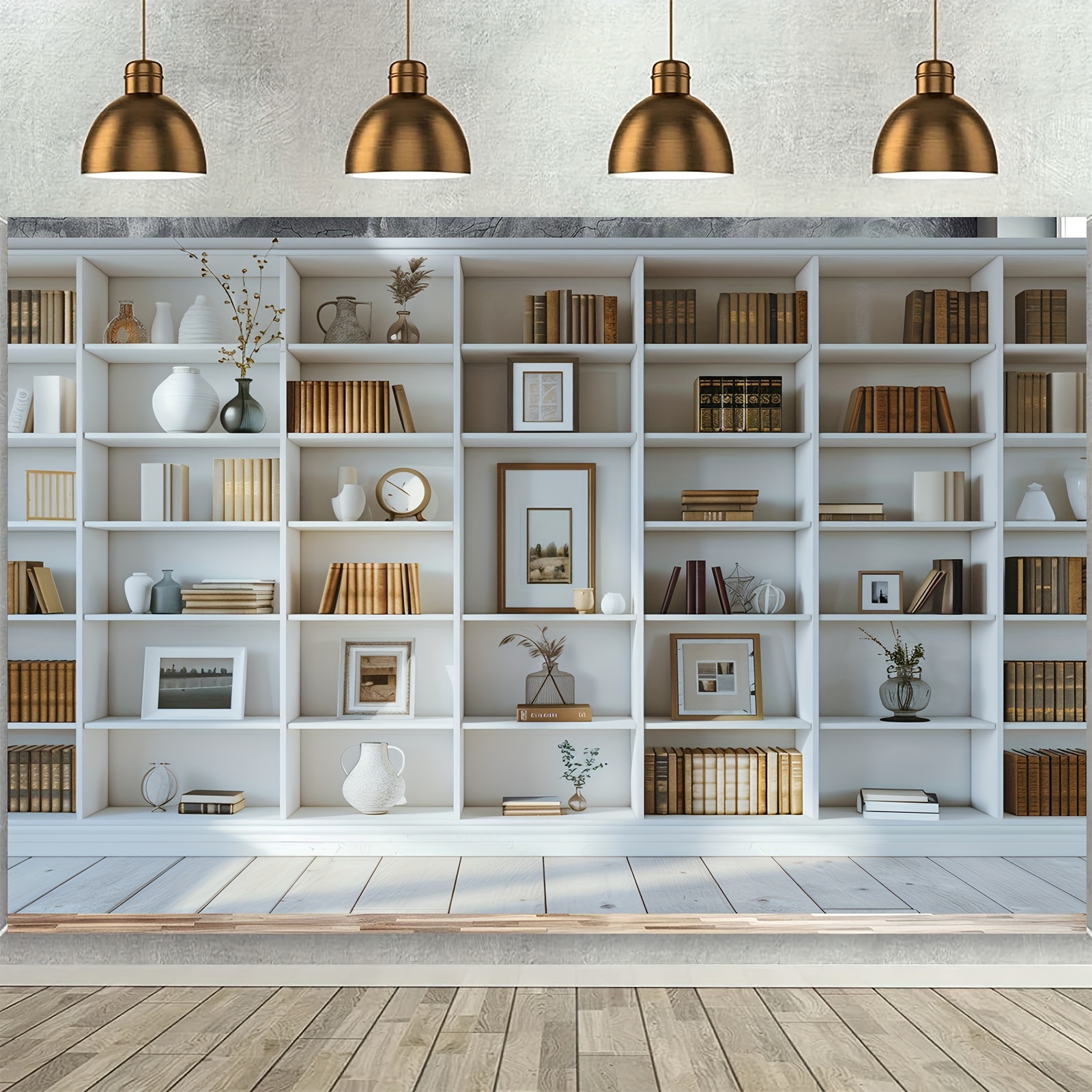 1pc White Bookshelf background – обзор и цена Home Office Zoom Background Free
