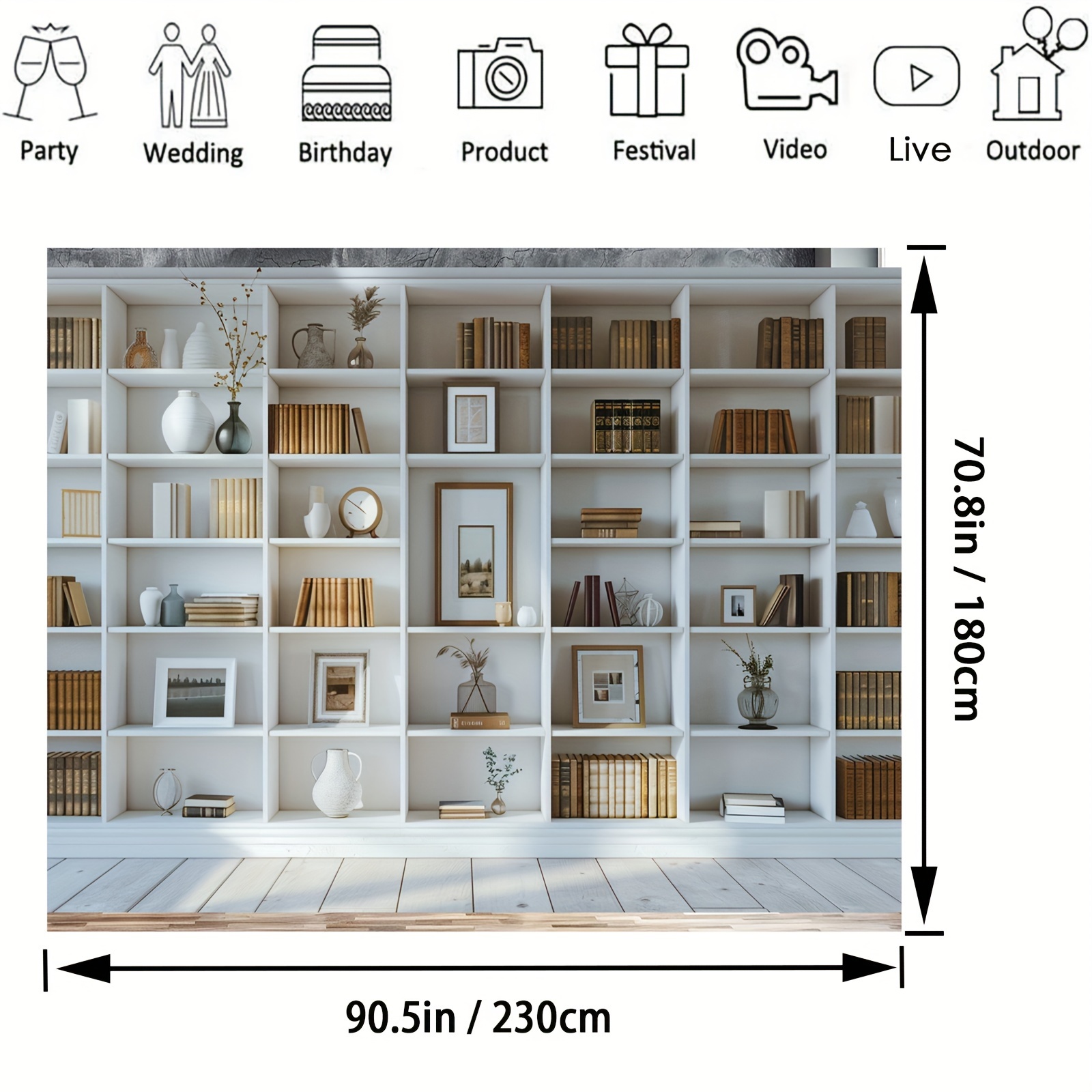 1pc White Bookshelf background – обзор и цена Home Office Zoom Background Free