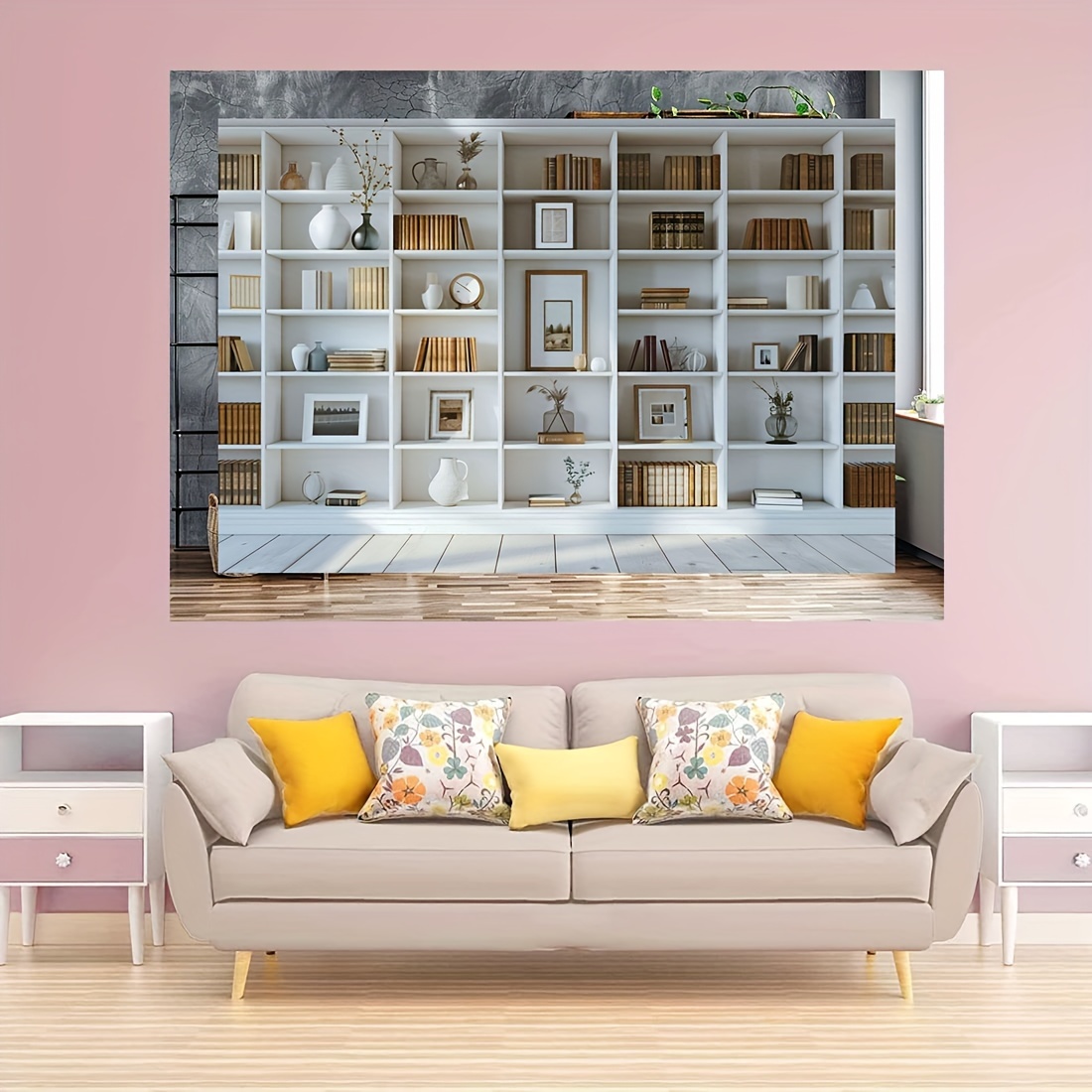 1pc White Bookshelf background – обзор и цена Home Office Zoom Background Free