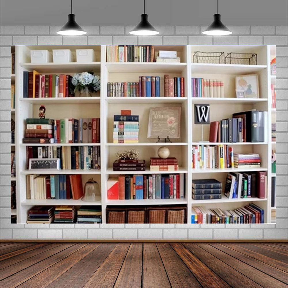White Bookshelf Photography Ba – обзор и цена Home Office Zoom Background Free