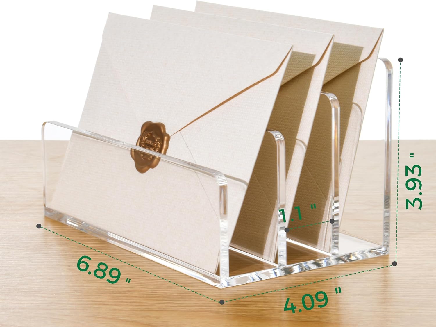 Clear Acrylic Mail Holder with – обзор и цена Home Office Organization