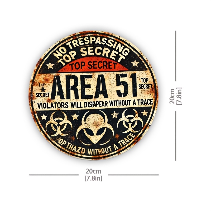 Vintage Area 51 Metal Wall Sig – обзор и цена Home Office Or