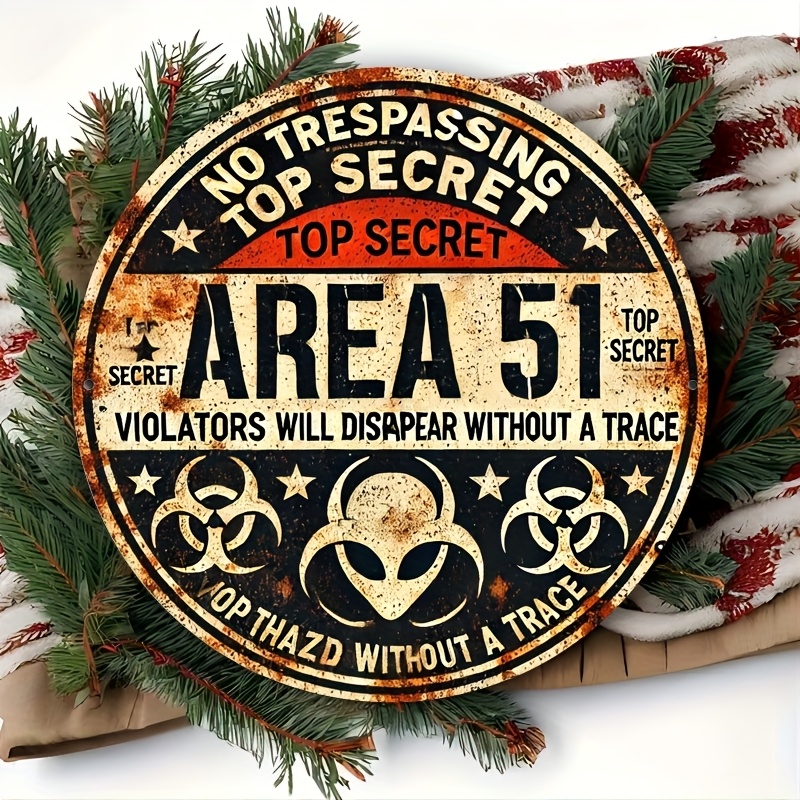 Vintage Area 51 Metal Wall Sig – обзор и цена Home Office Or