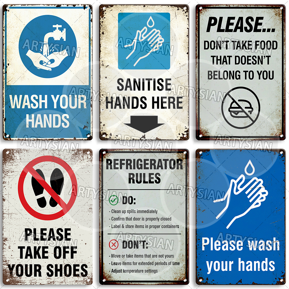 Hygiene Metal Sign No Shoes No – обзор и цена Home Office Or