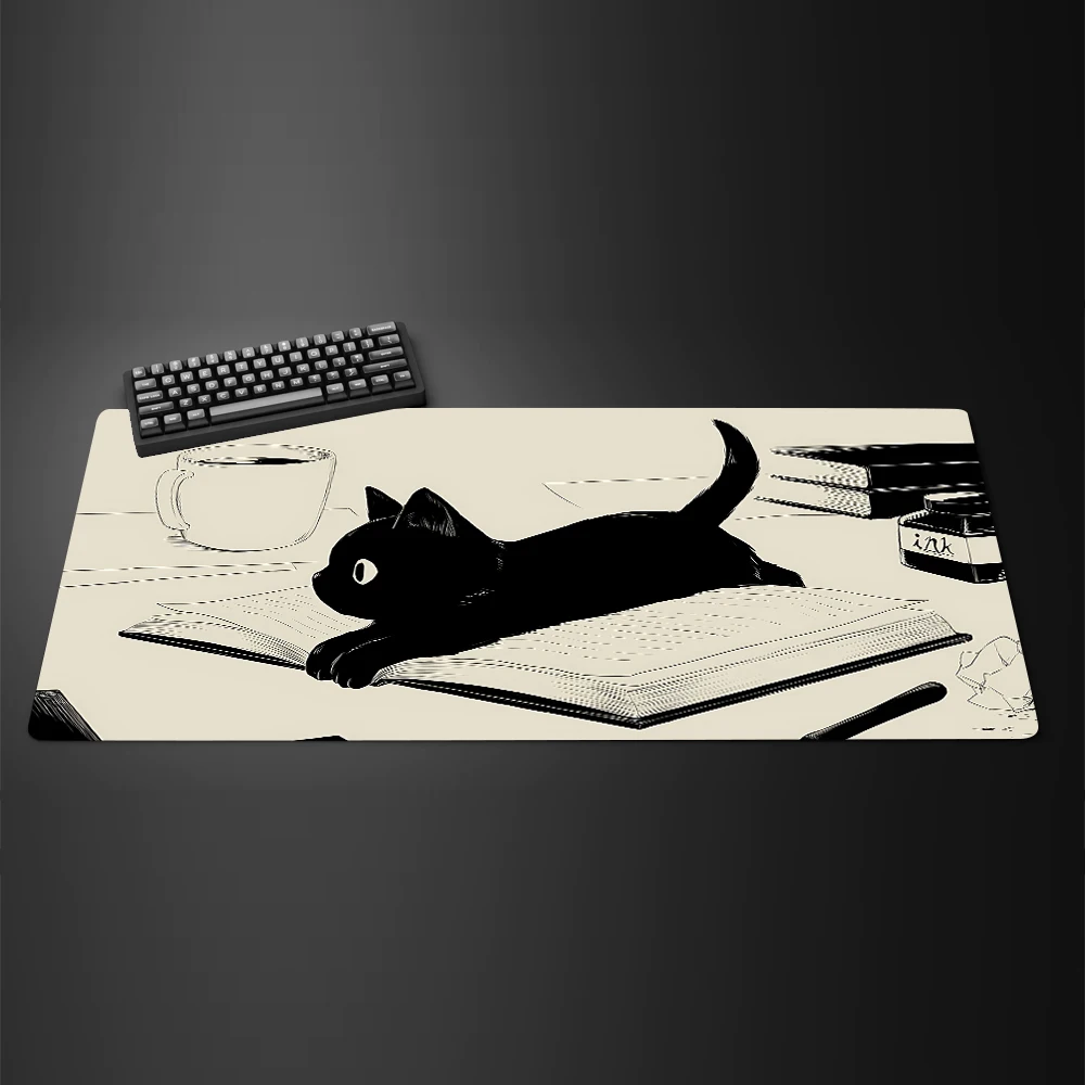 Black Ink Cat Anime Mouspad XL – обзор и цена Mousepad Xl Extended