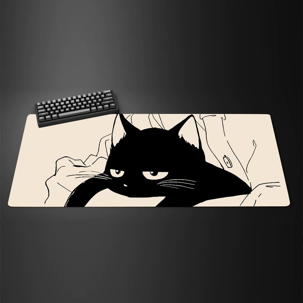 Black Ink Cat Anime Mouspad XL – обзор и цена Mousepad Xl Extended