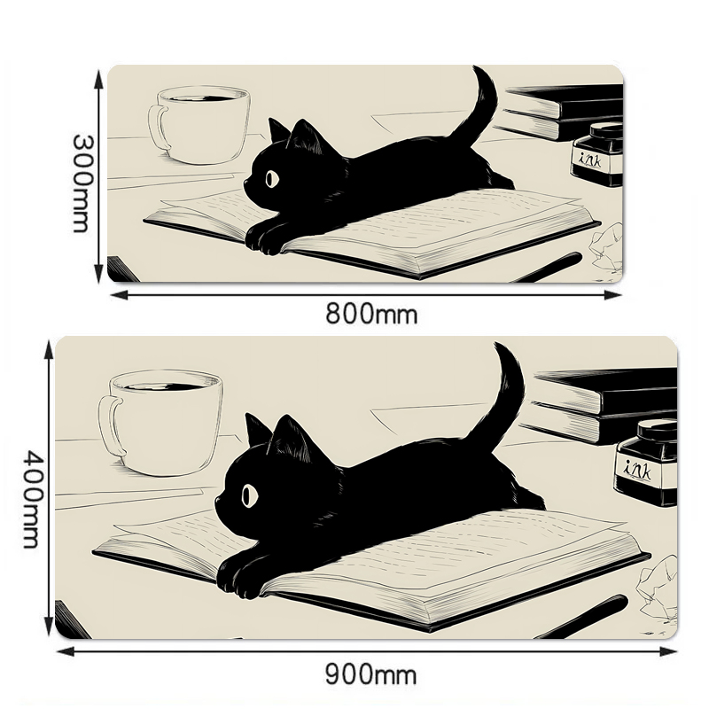 Black Ink Cat Anime Mouspad XL – обзор и цена Mousepad Xl Extended