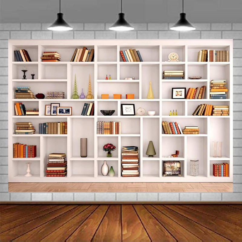 White Bookshelf Photography Ba – обзор и цена Home Office Zoom Background Free