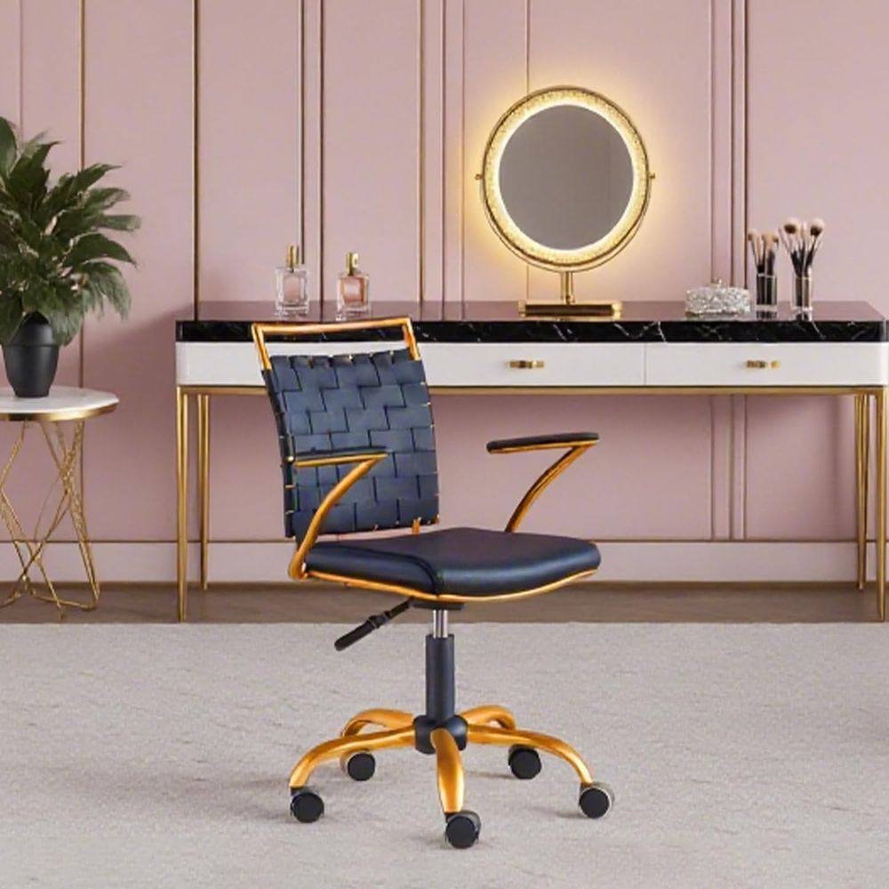 Black Leather Swivel Home Offi – обзор и цена Home Office Desk