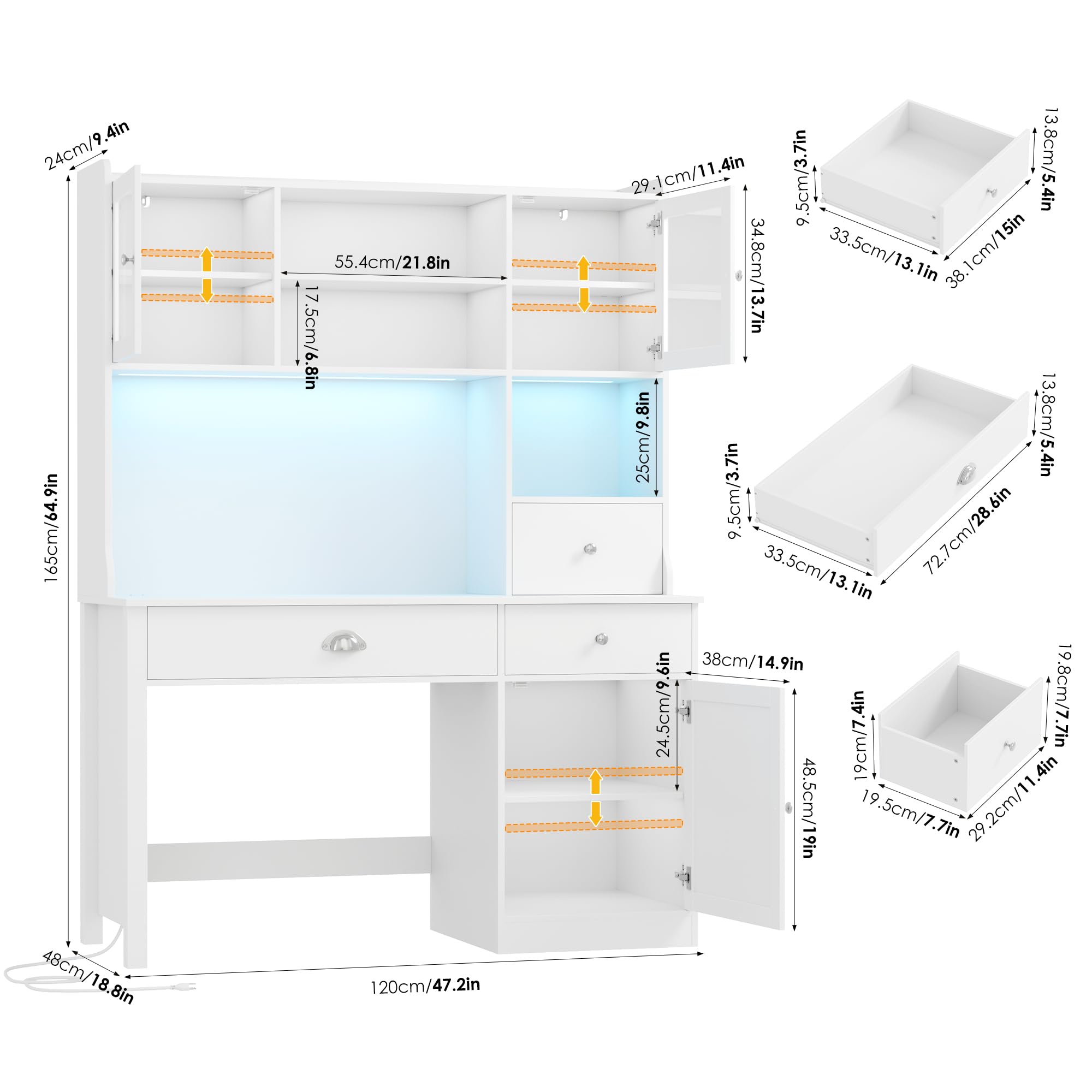 65 Inch White Computer Desk Wi – обзор и цена Home Office 365