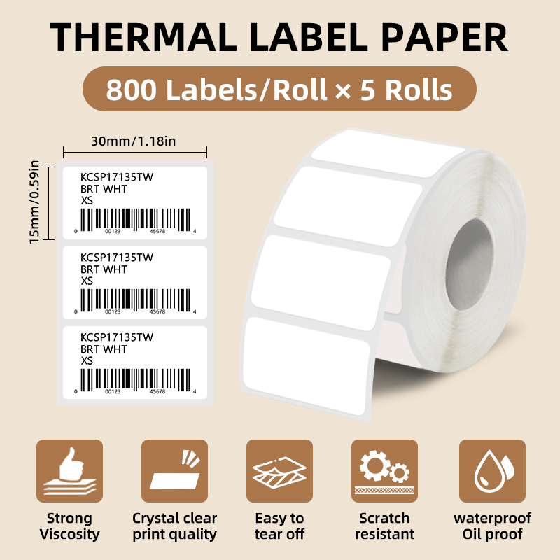 5 Rolls of White Label Sticker – обзор и цена Label Maker Machine
