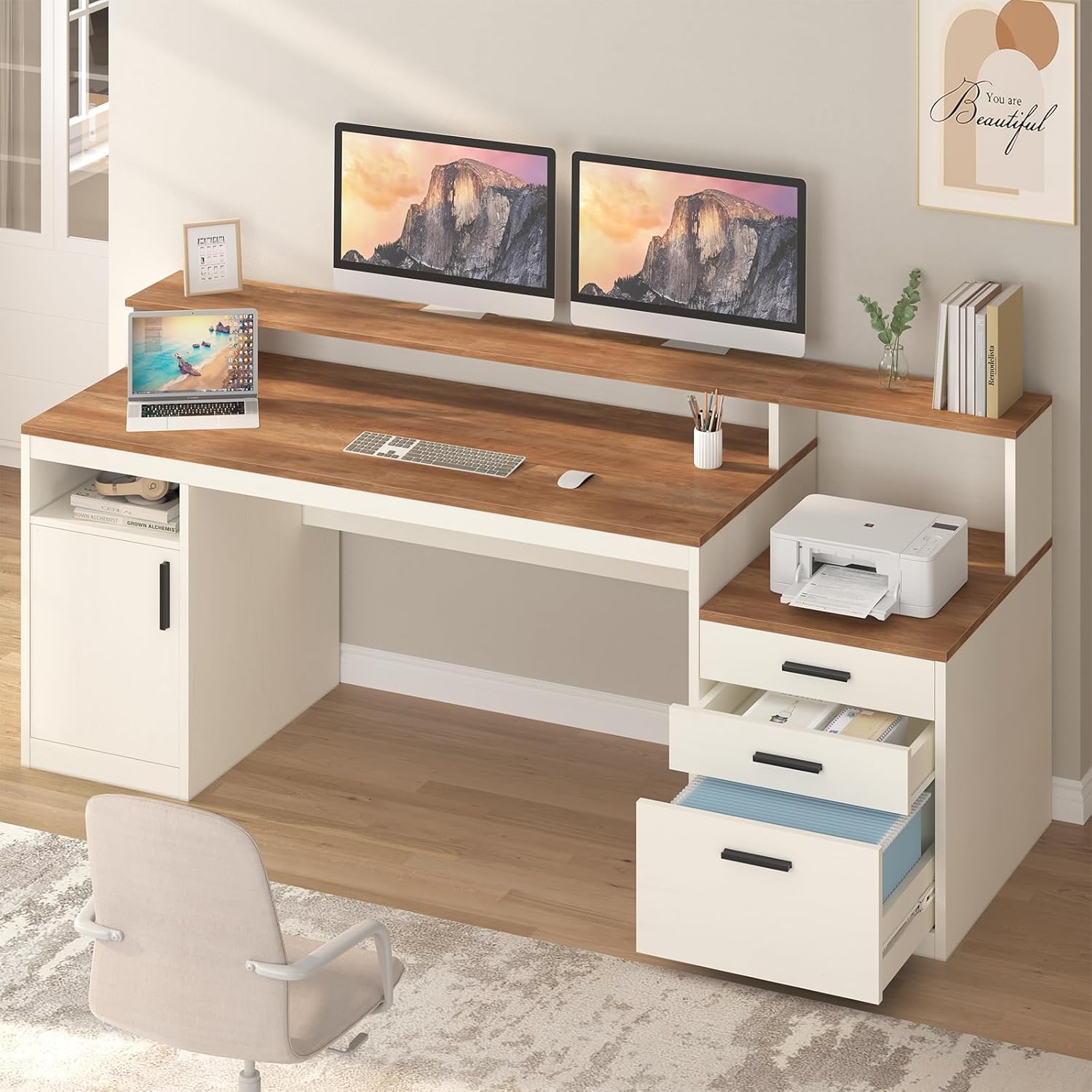 65 Inch Computer Desk with 3 D – обзор и цена Home Office 365