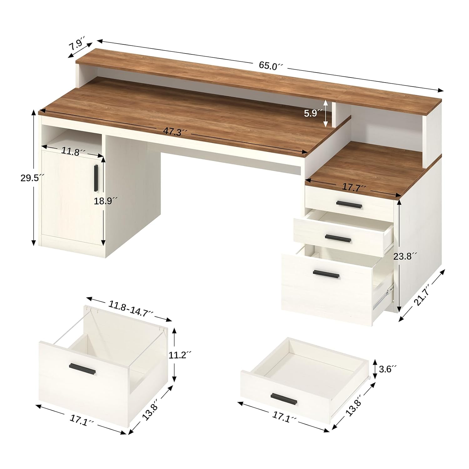65 Inch Computer Desk with 3 D – обзор и цена Home Office 365