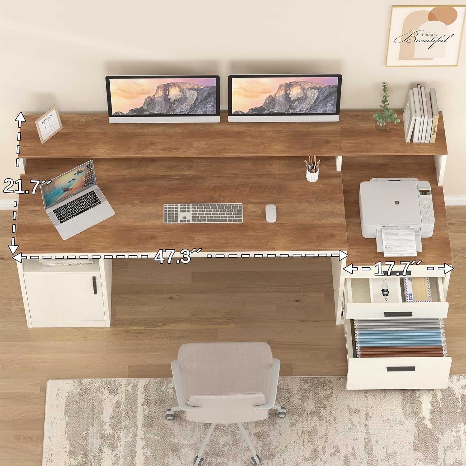 65 Inch Computer Desk with 3 D – обзор и цена Home Office 365